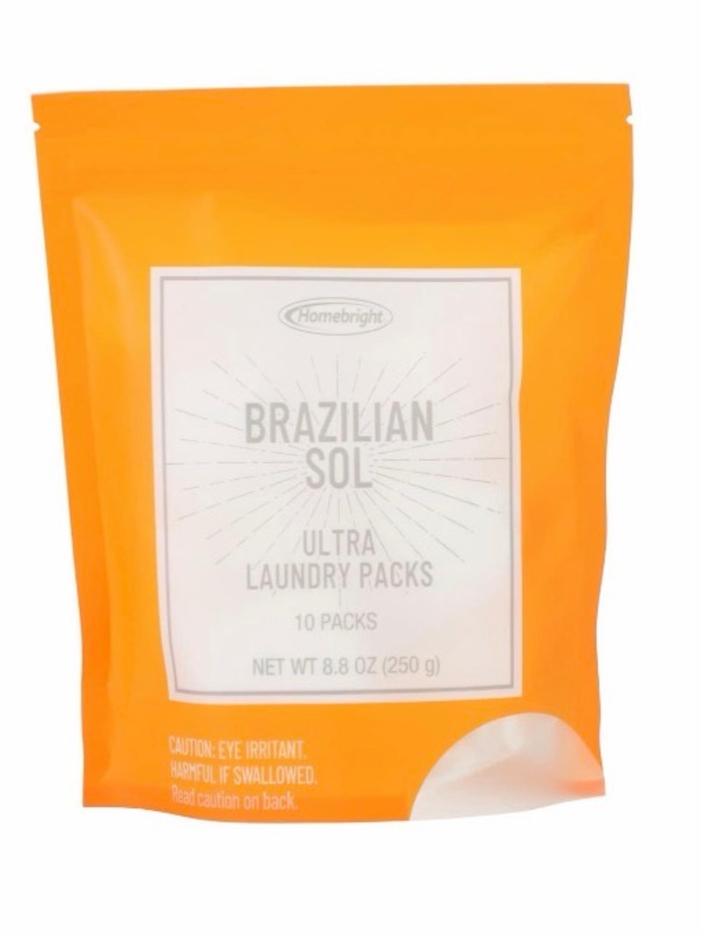 Homebright Brazilian Sol Ultra Laundry 10 Packs 8.8oz NEW